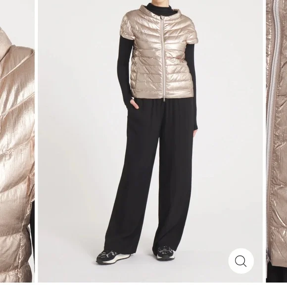 Cotes de London Medium Gold Metallic Puffer Vest - Picture 6 of 8